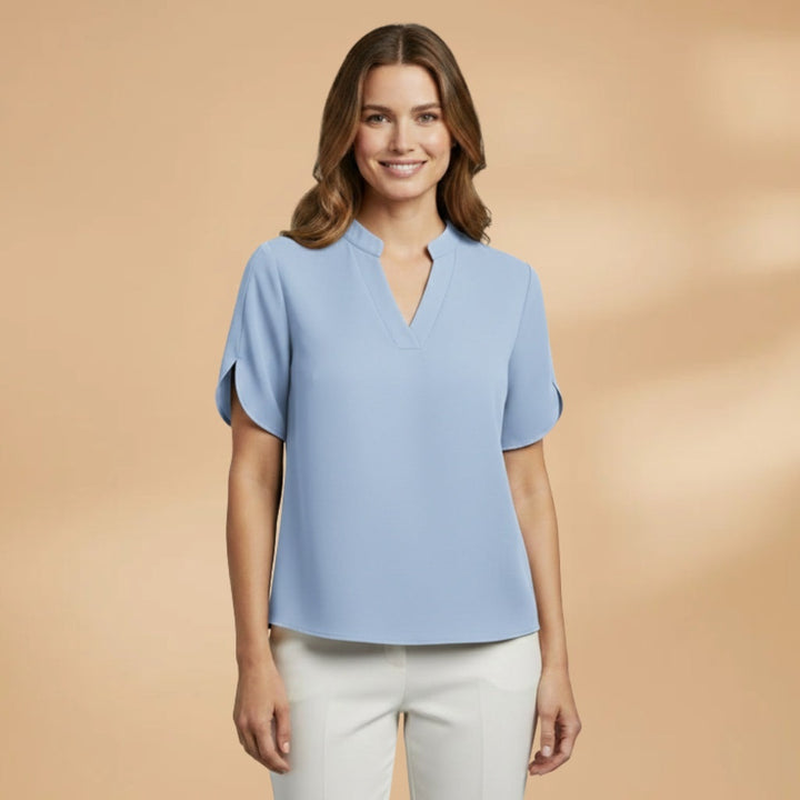Vanessa | Blusa Polo Manga Curta Mulher Leve
