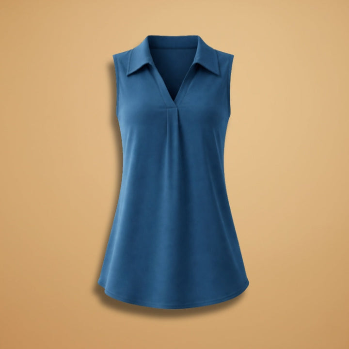 Raquel | Blusa Sem Mangas Colarinho Decote V Mulher