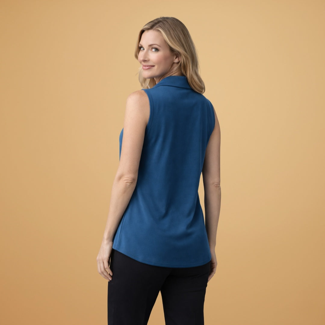 Raquel | Blusa Sem Mangas Colarinho Decote V Mulher