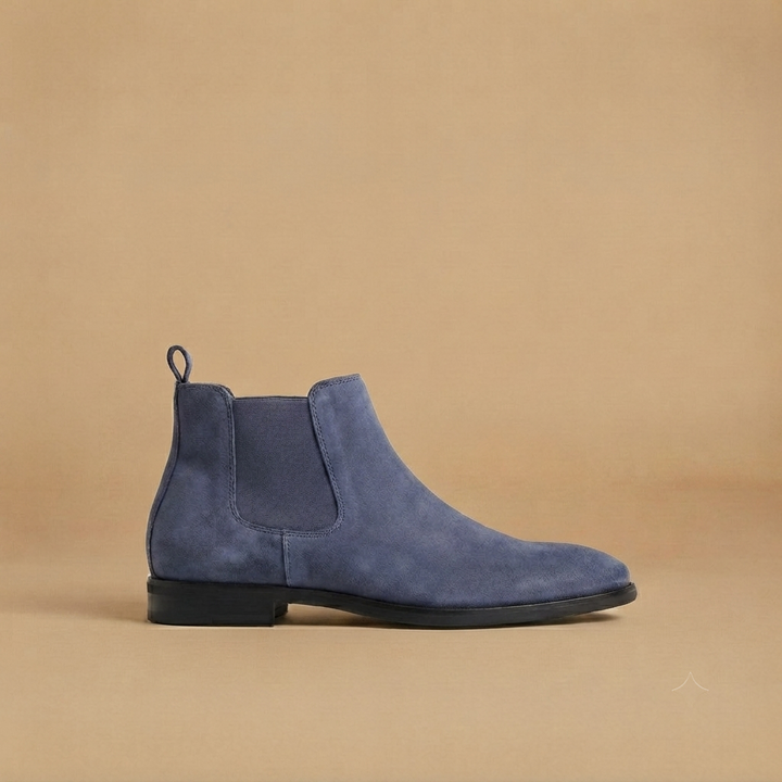 Botins Chelsea de Couro Homem Elástico Lateral