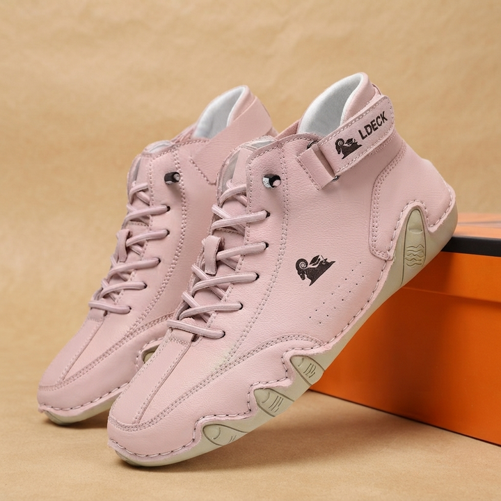 Botins de Couro Homem Atacadores Cano Baixo