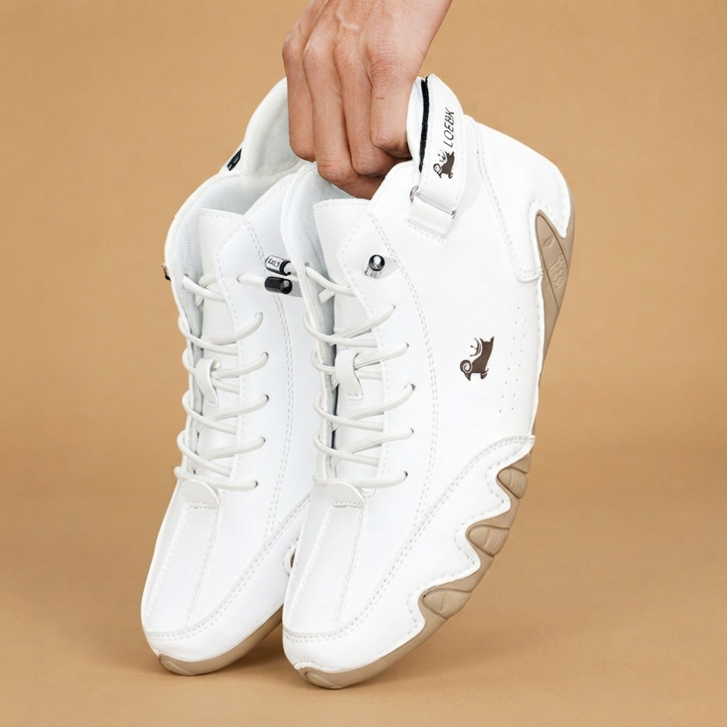 Botins de Couro Homem Atacadores Cano Baixo