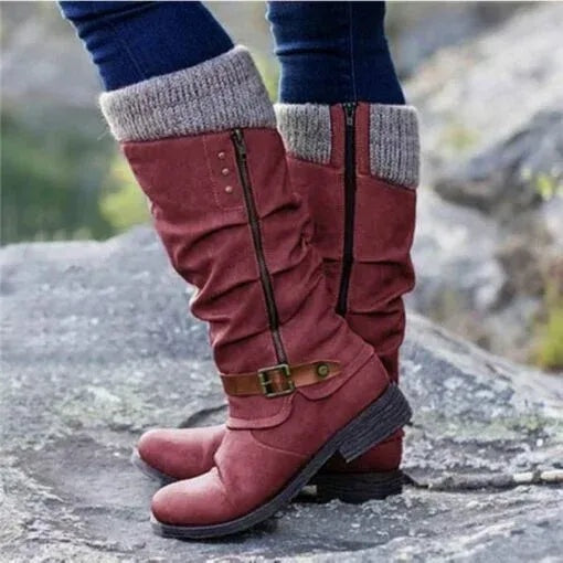 Bruna | Botas Chelsea Mulher Cano Médio com Fivela e Fecho Lateral