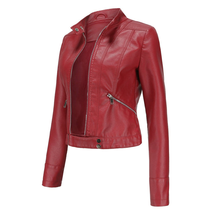 Bruna | Casaco Polipele Mulher Biker Curto Fecho Zip