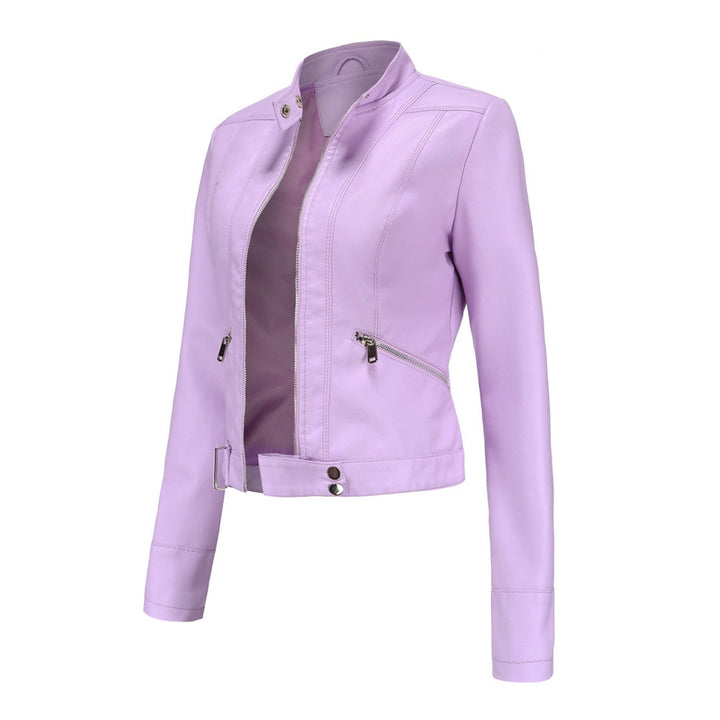 Bruna | Casaco Polipele Mulher Biker Curto Fecho Zip
