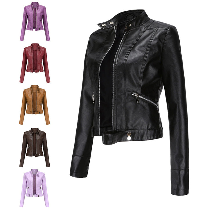 Bruna | Casaco Polipele Mulher Biker Curto Fecho Zip