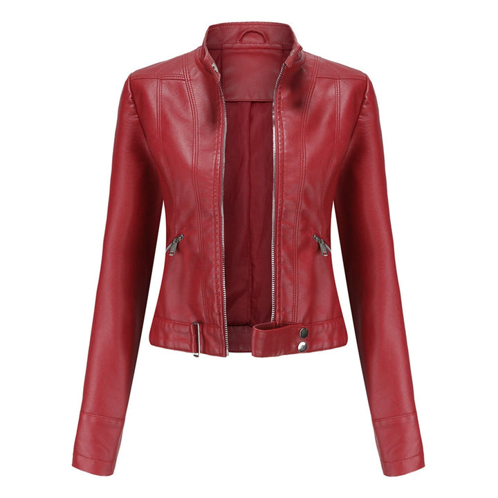 Bruna | Casaco Polipele Mulher Biker Curto Fecho Zip