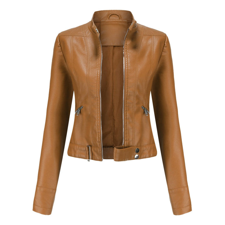 Bruna | Casaco Polipele Mulher Biker Curto Fecho Zip