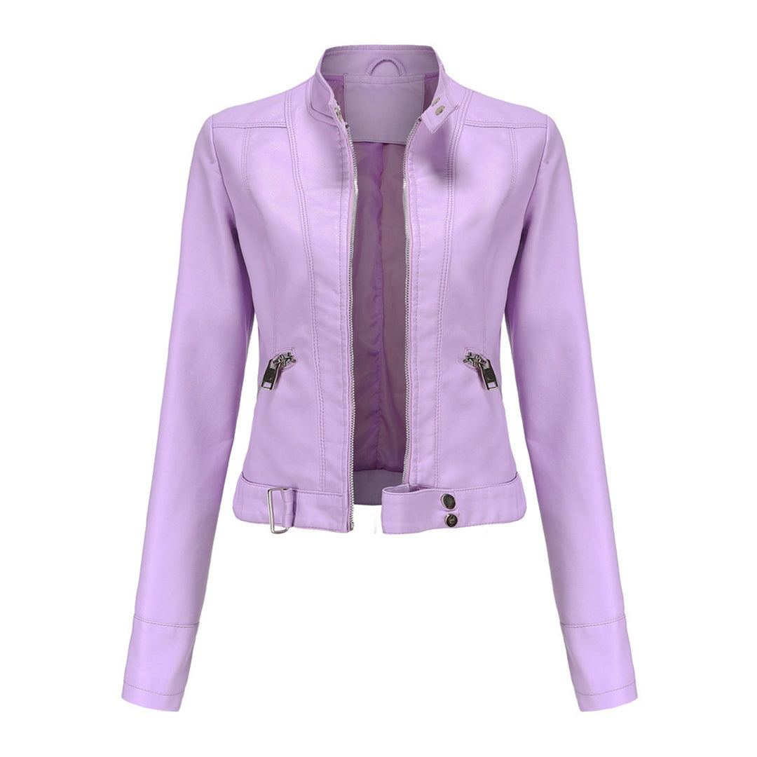 Bruna | Casaco Polipele Mulher Biker Curto Fecho Zip