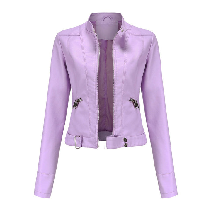 Bruna | Casaco Polipele Mulher Biker Curto Fecho Zip