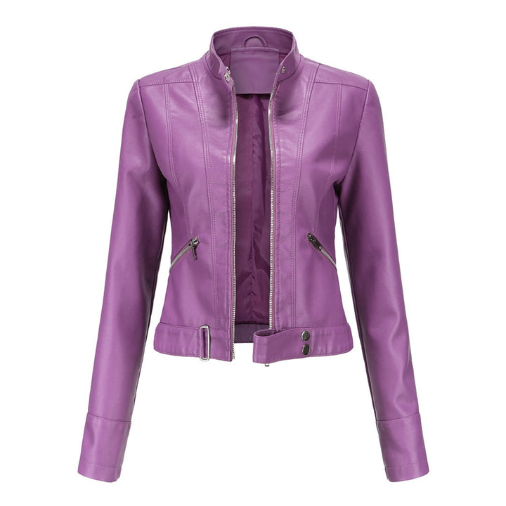 Bruna | Casaco Polipele Mulher Biker Curto Fecho Zip