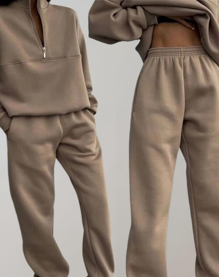 Bruna | Conjunto Desportivo Mulher Sweatshirt Meio Fecho e Calças Jogging