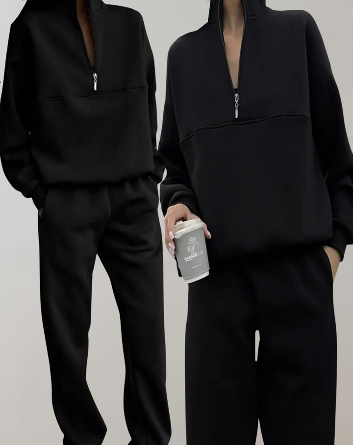 Bruna | Conjunto Desportivo Mulher Sweatshirt Meio Fecho e Calças Jogging