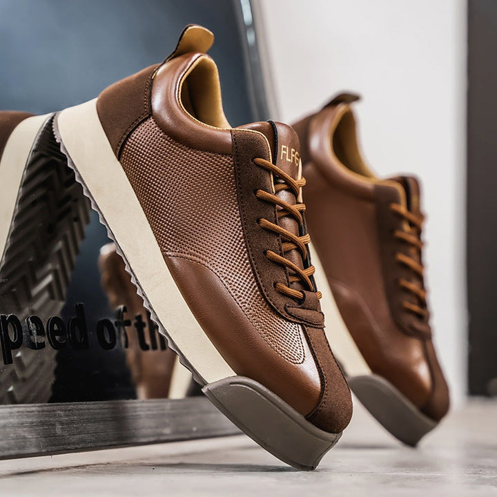 Bruno | Sapatilhas de Couro Homem Sneakers Sola Plana