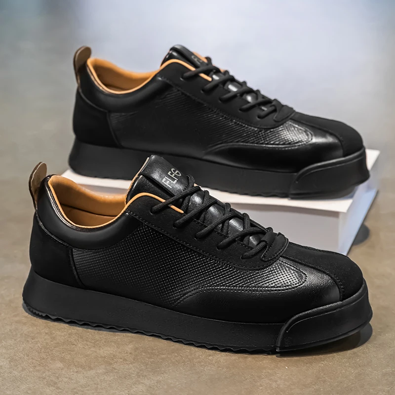 Bruno | Sapatilhas de Couro Homem Sneakers Sola Plana