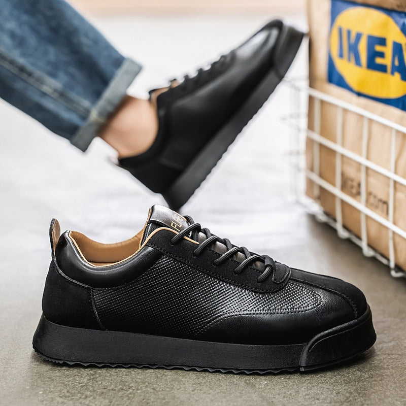 Bruno | Sapatilhas de Couro Homem Sneakers Sola Plana