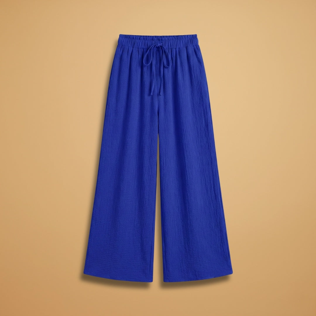 Margarida | Calças Wide Leg Cintura Elástica Mulher
