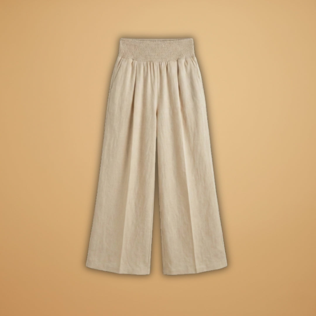 Joana | Calças Wide Leg Mulher Cintura Elástica