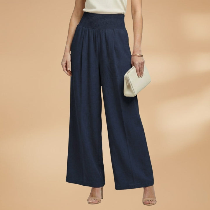 Joana | Calças Wide Leg Mulher Cintura Elástica