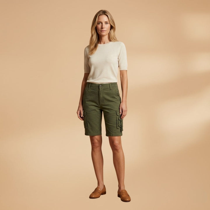 Lara | Calções Cargo Mulher Bolsos Laterais