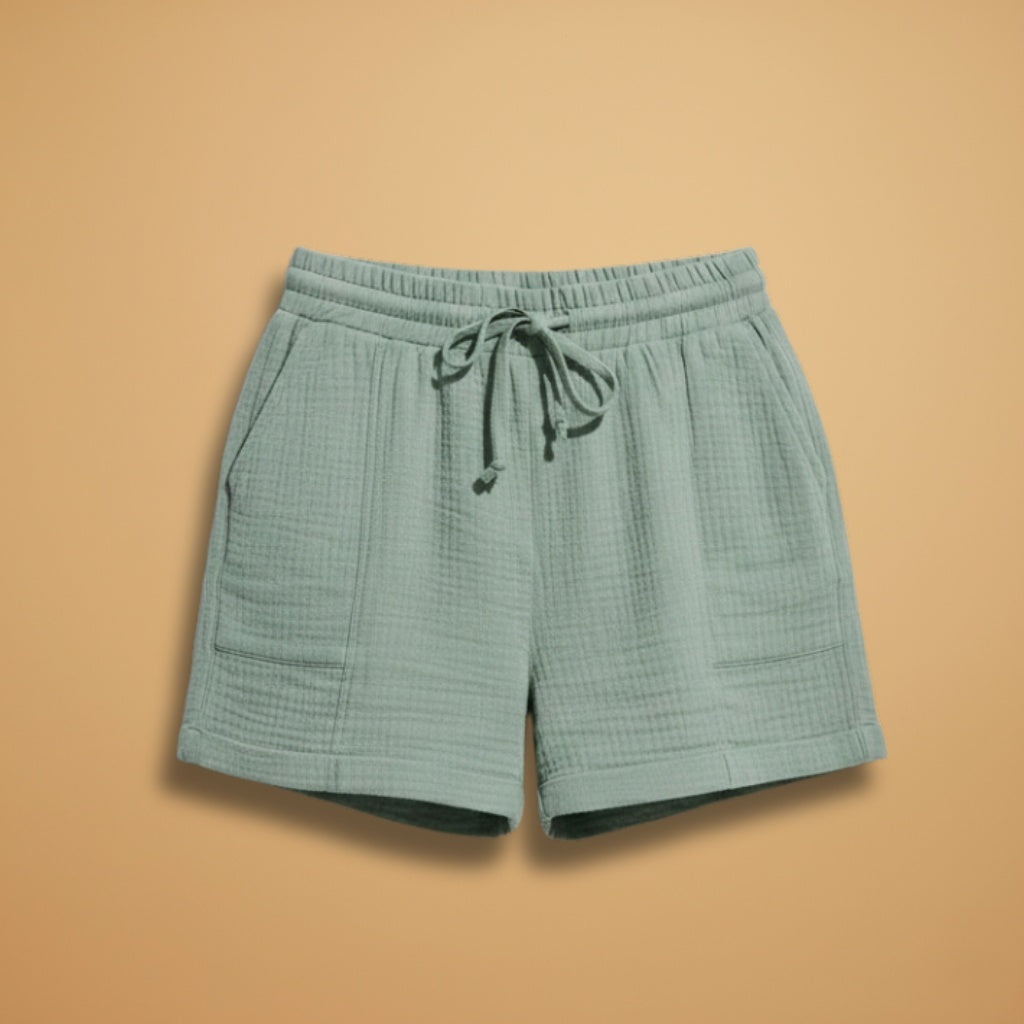 Cristina | Calções Cintura Elástica Mulher com Bolsos