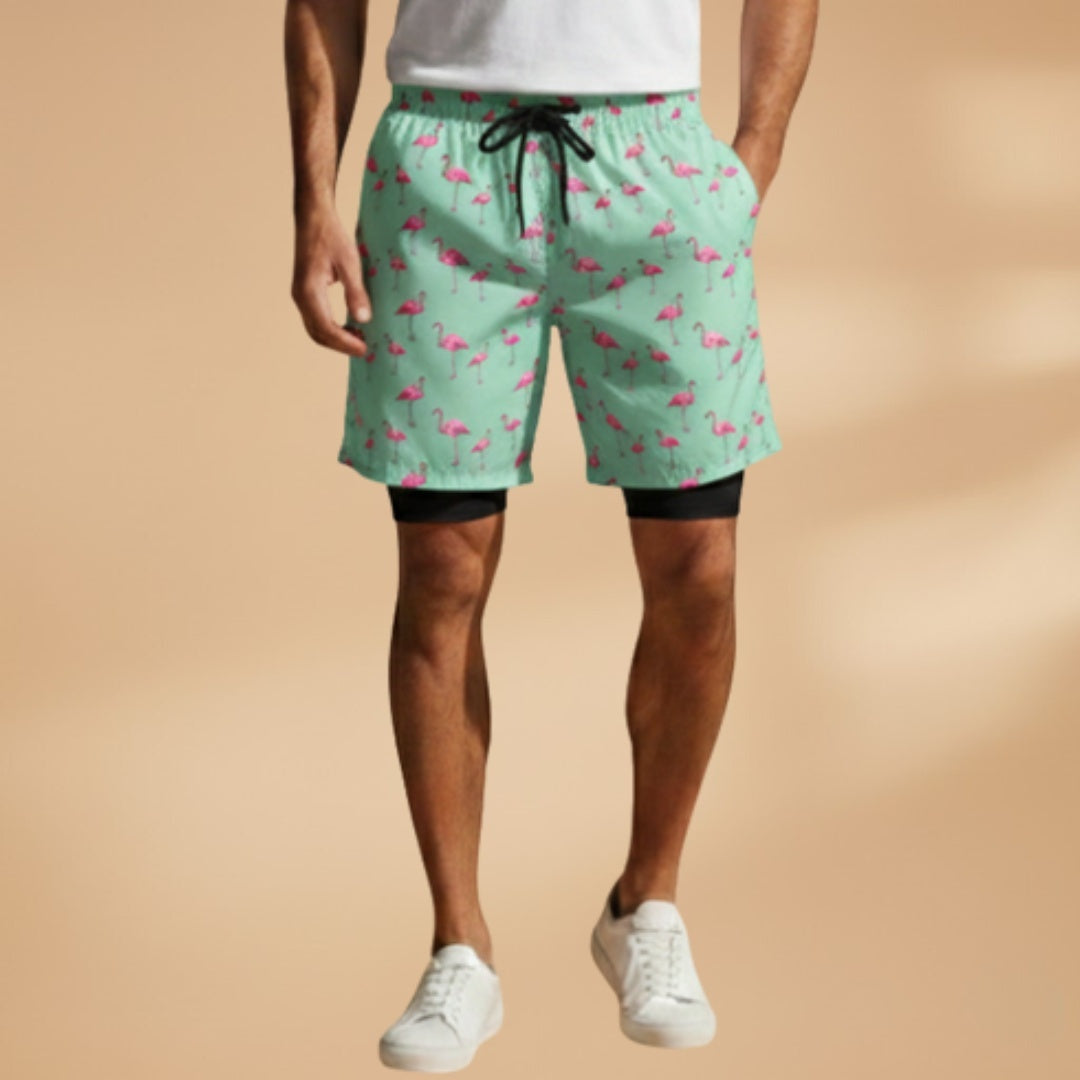 Rodrigo | Calções de Banho Estampados Homem Cordão Ajustável