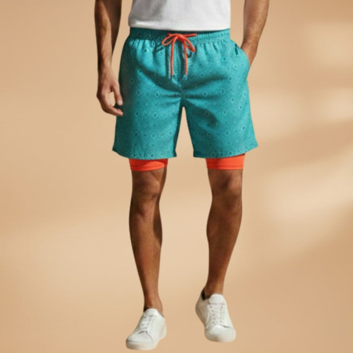 Rodrigo | Calções de Banho Estampados Homem Cordão Ajustável
