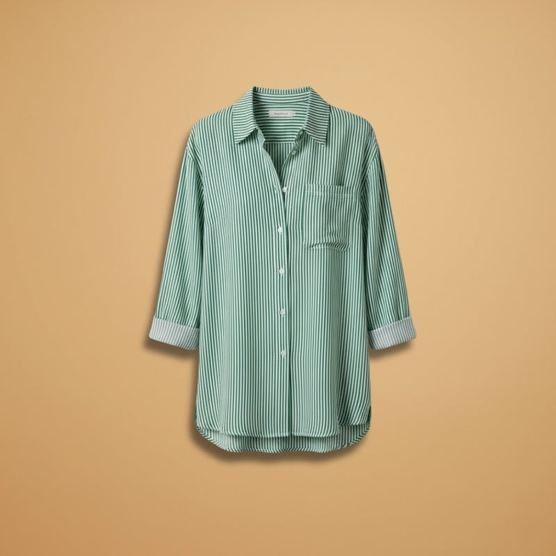Beatriz | Camisa Às Riscas Mulher Manga Comprida Oversized