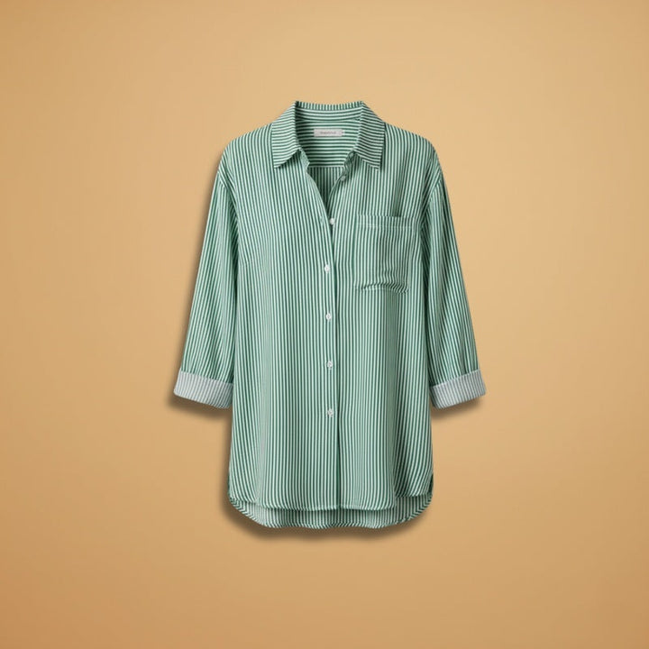 Beatriz | Camisa Às Riscas Mulher Manga Comprida Oversized