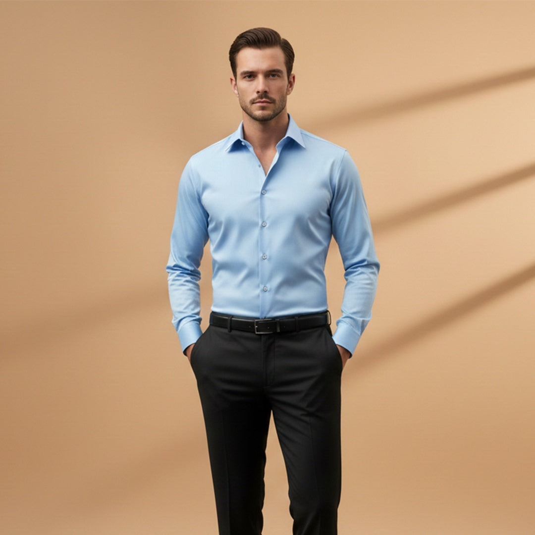 Duarte | Camisa Clássica Homem Manga Comprida Slim Fit