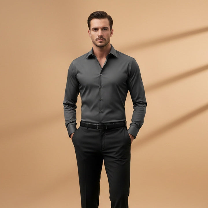 Duarte | Camisa Clássica Homem Manga Comprida Slim Fit