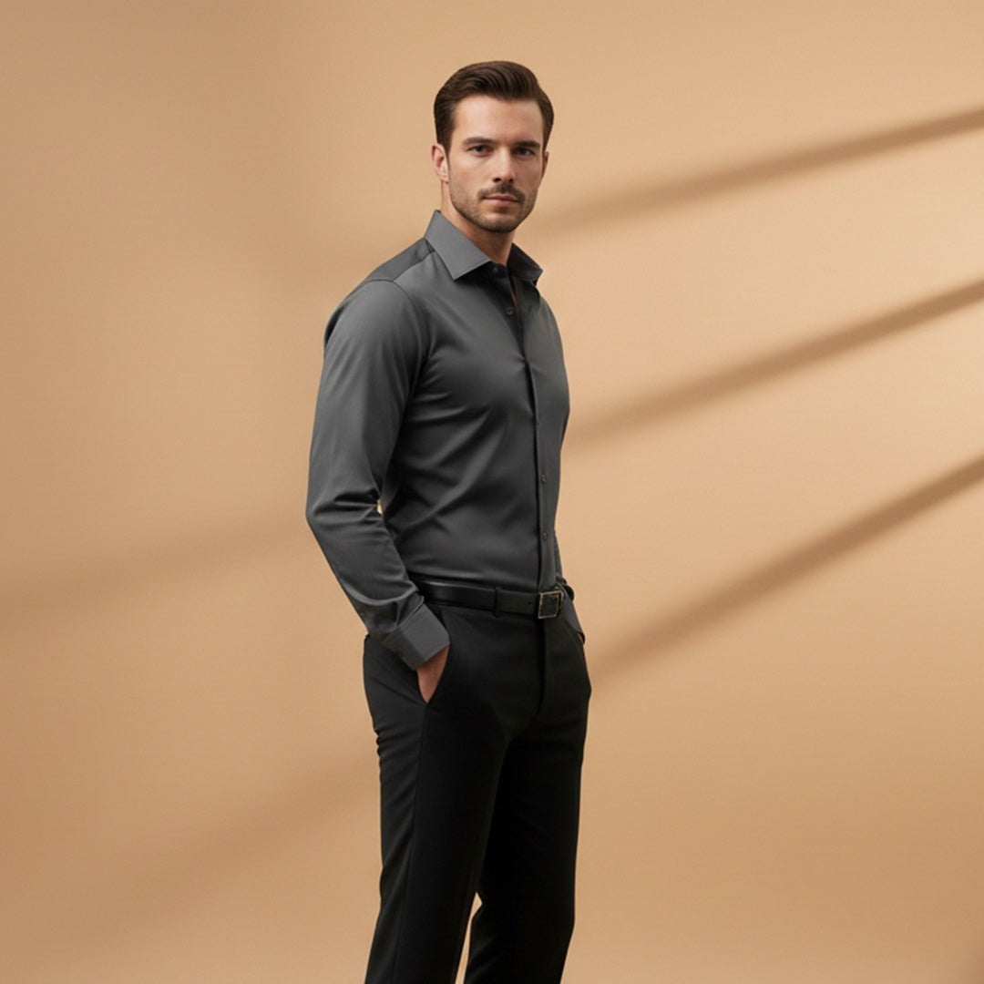 Duarte | Camisa Clássica Homem Manga Comprida Slim Fit