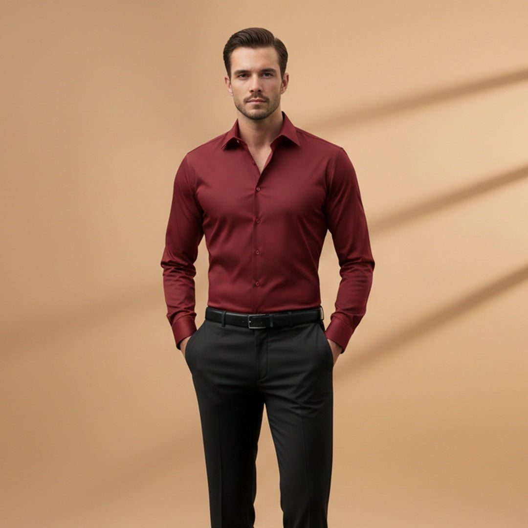 Duarte | Camisa Clássica Homem Manga Comprida Slim Fit