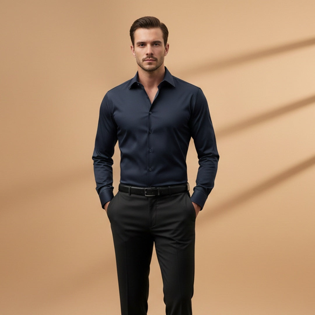 Duarte | Camisa Clássica Homem Manga Comprida Slim Fit