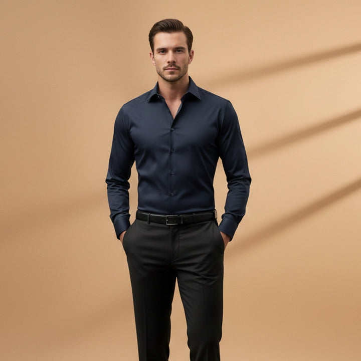 Duarte | Camisa Clássica Homem Manga Comprida Slim Fit
