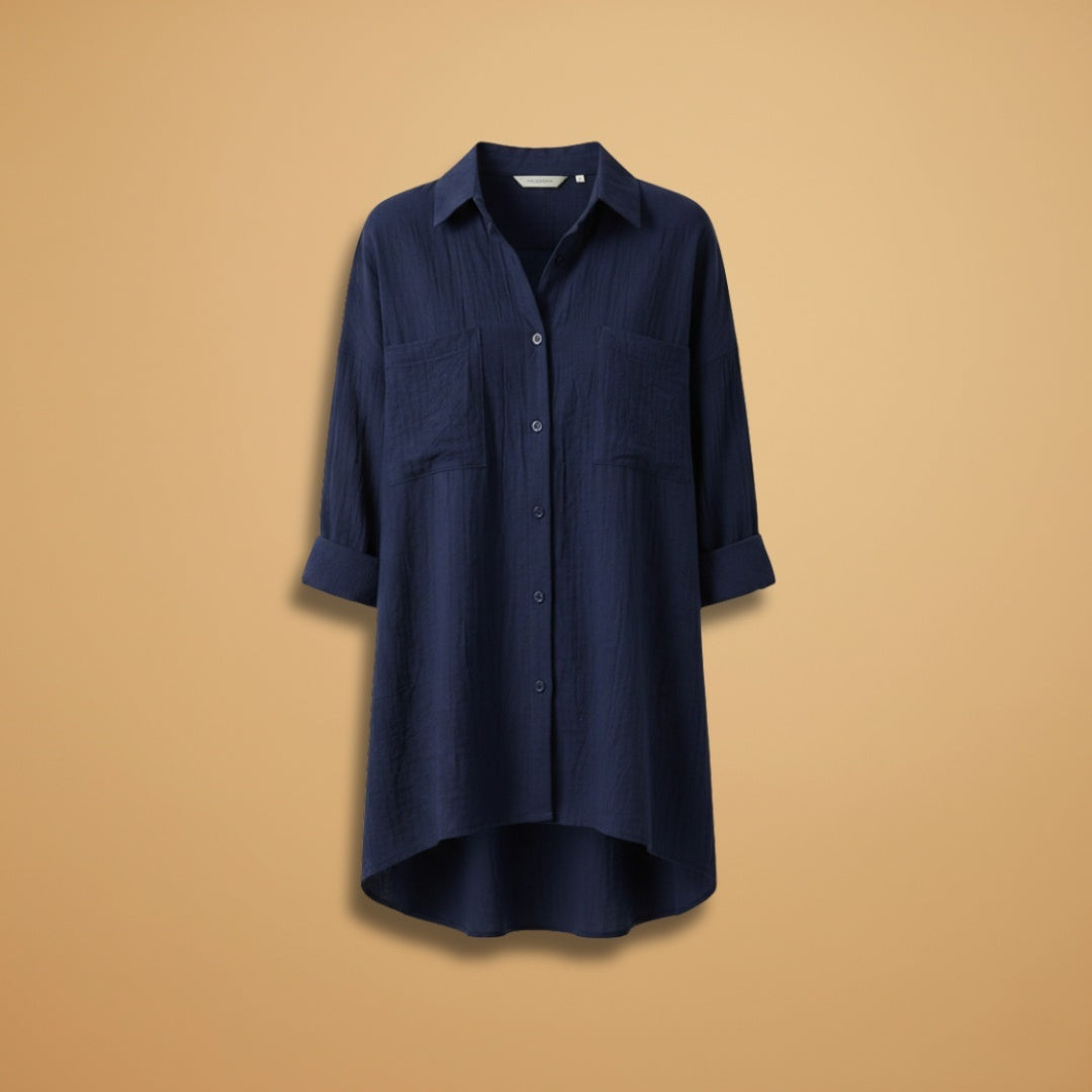 Adriana | Camisa Comprida Mulher Manga 3/4 Oversize