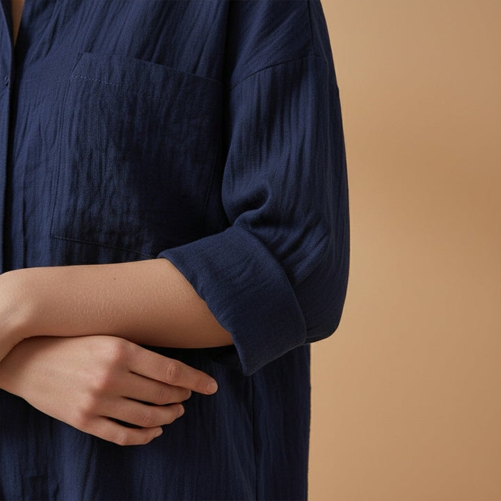 Adriana | Camisa Comprida Mulher Manga 3/4 Oversize