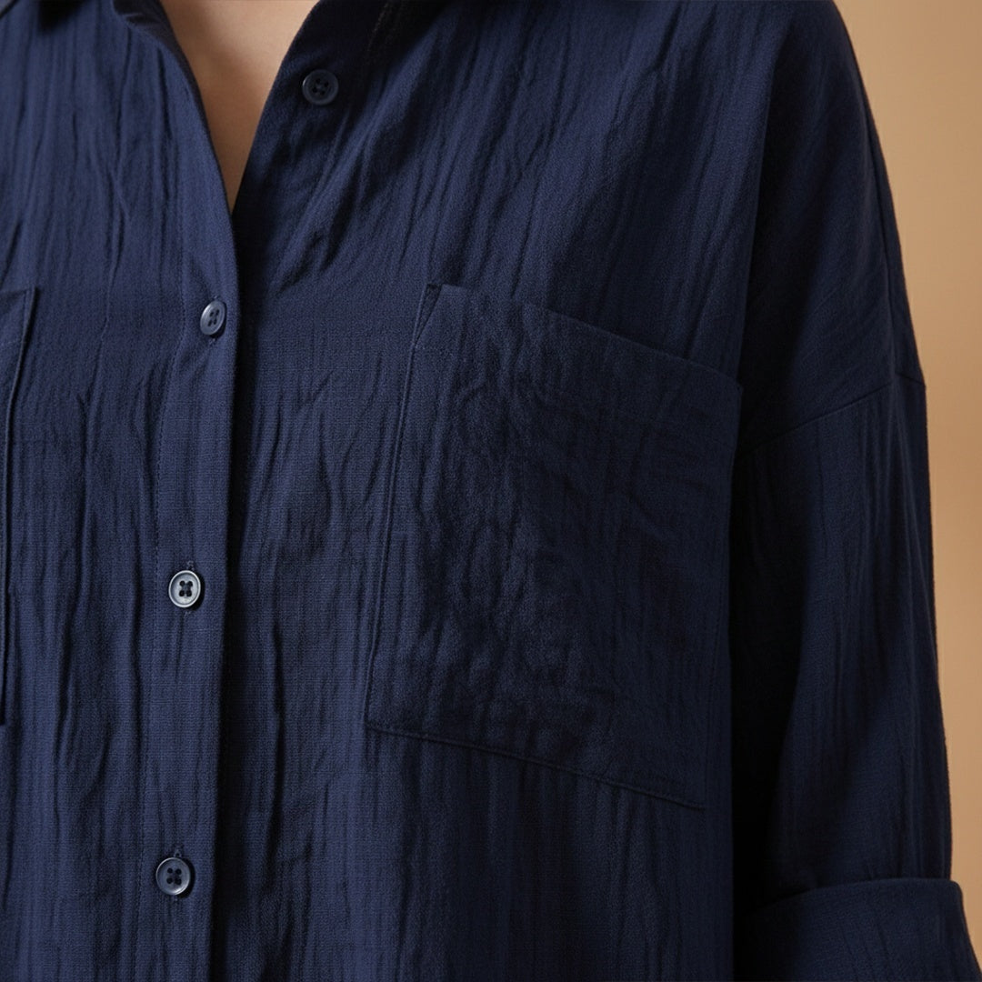 Adriana | Camisa Comprida Mulher Manga 3/4 Oversize