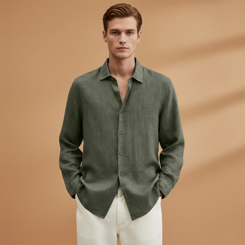 Guilherme | Camisa de Linho Manga Comprida Homem