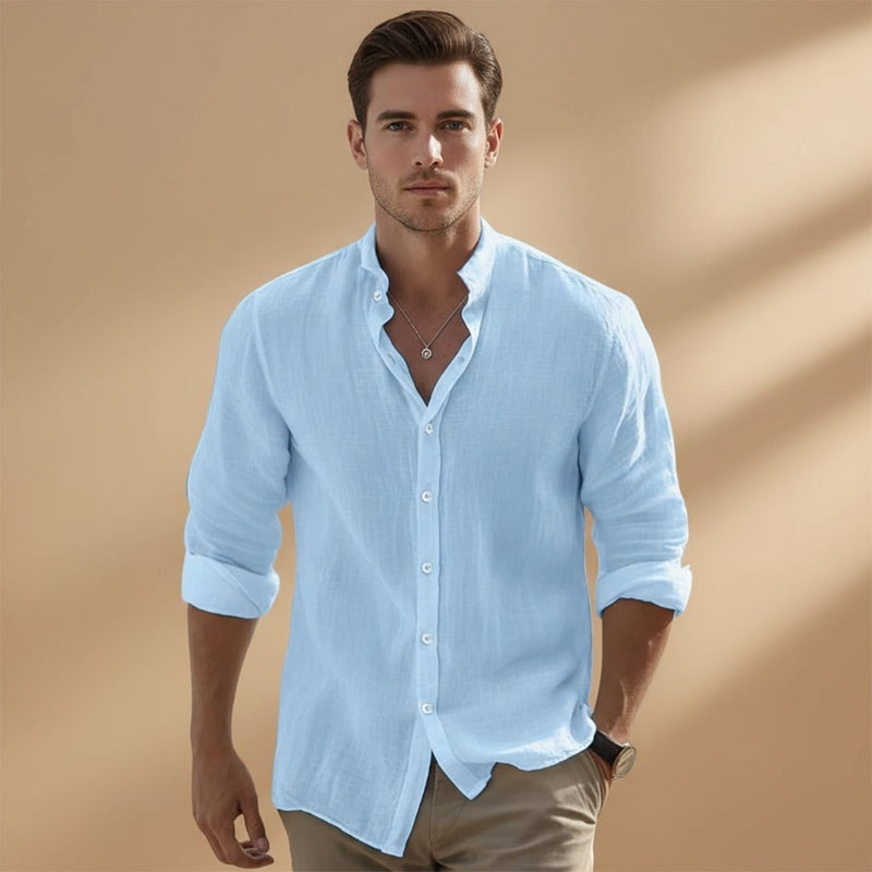 Daniel | Camisa de Linho Manga Comprida Homem