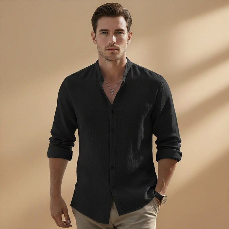 Daniel | Camisa de Linho Manga Comprida Homem