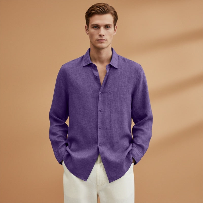 Guilherme | Camisa de Linho Manga Comprida Homem