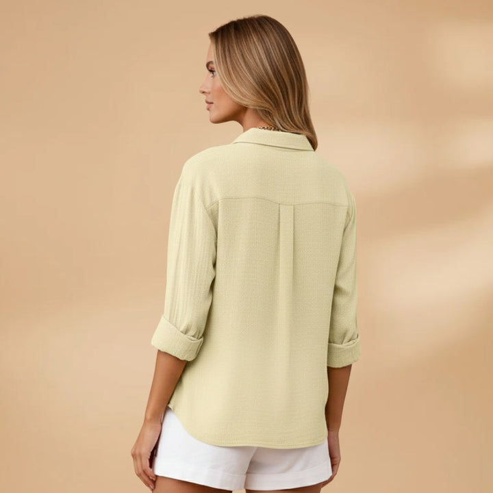 Alexandra | Camisa de Linho Mulher Manga Comprida Botões