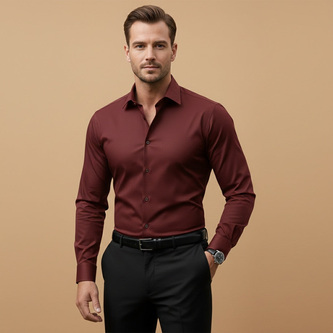 Bruno | Camisa Manga Comprida Homem Corte Ajustado