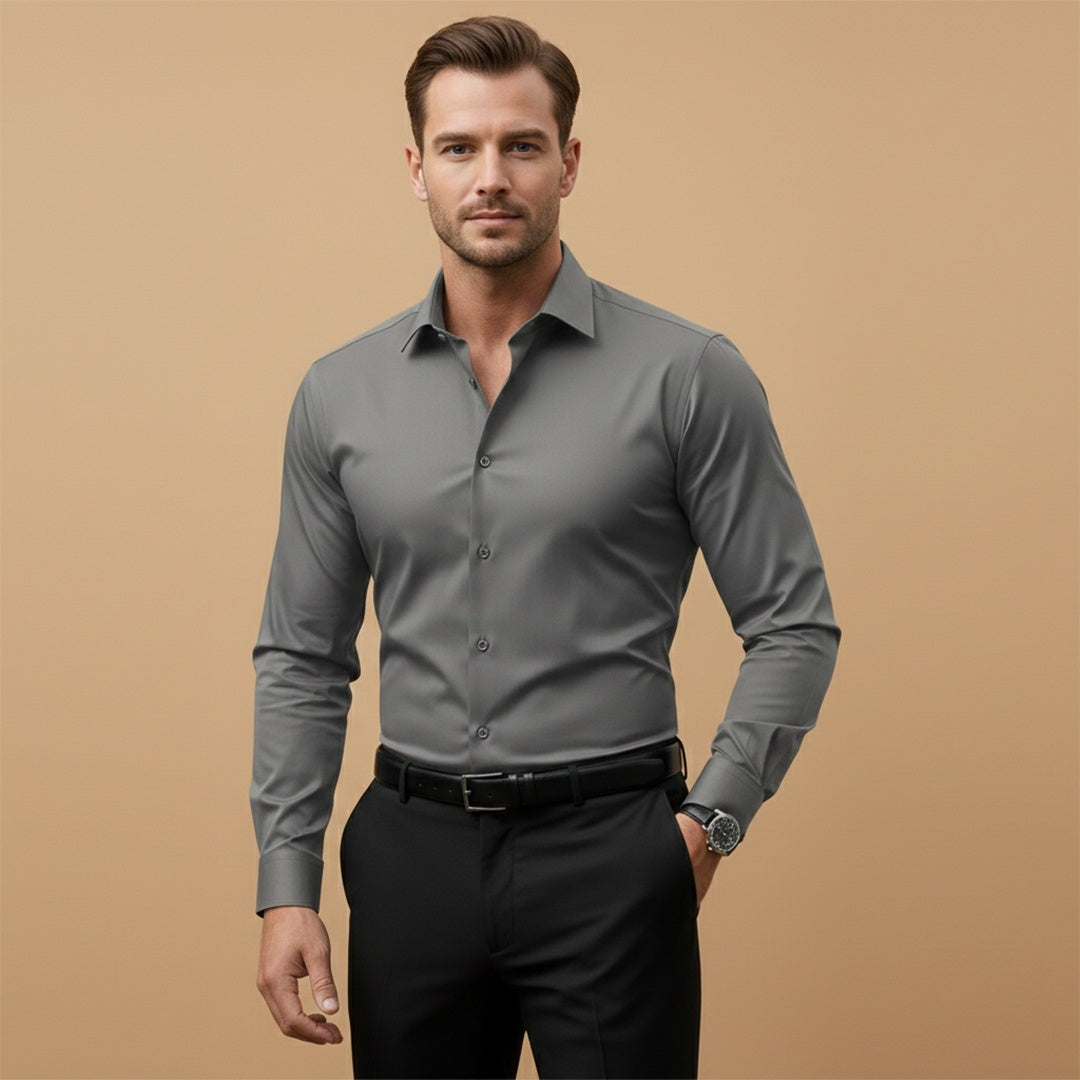 Bruno | Camisa Manga Comprida Homem Corte Ajustado