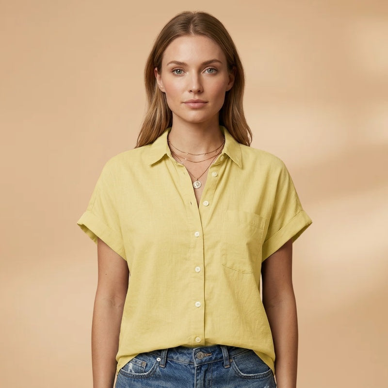 Patrícia | Camisa Manga Curta Mulher Bolso