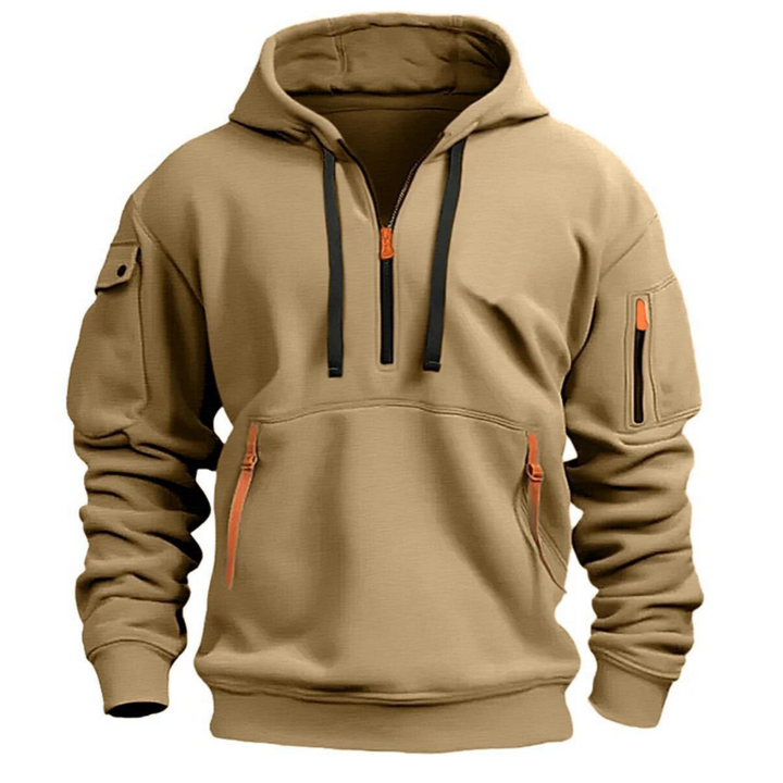 Carlos | Hoodie Homem com Capuz e Bolsos com Zíper