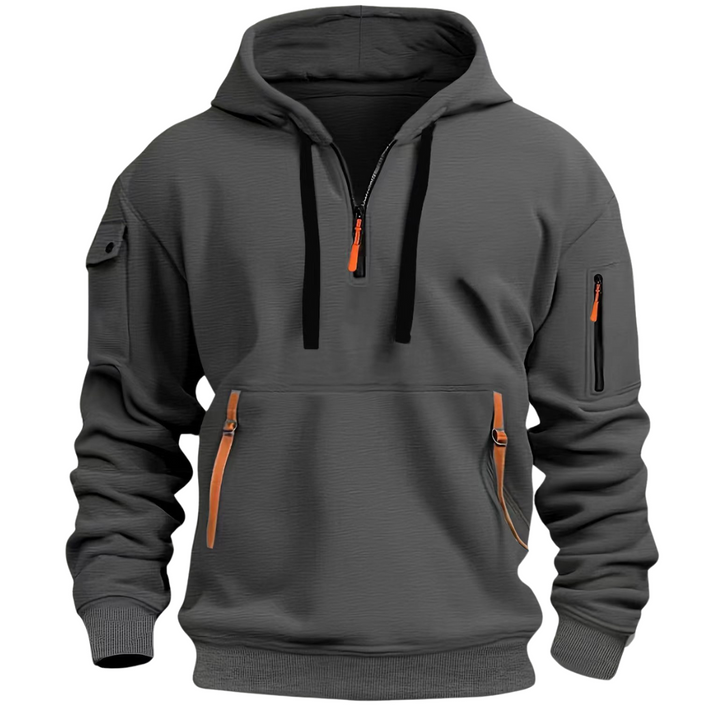 Carlos | Hoodie Homem com Capuz e Bolsos com Zíper