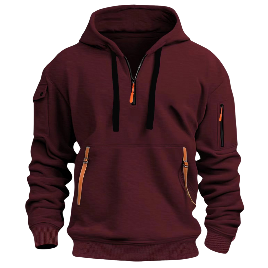 Carlos | Hoodie Homem com Capuz e Bolsos com Zíper