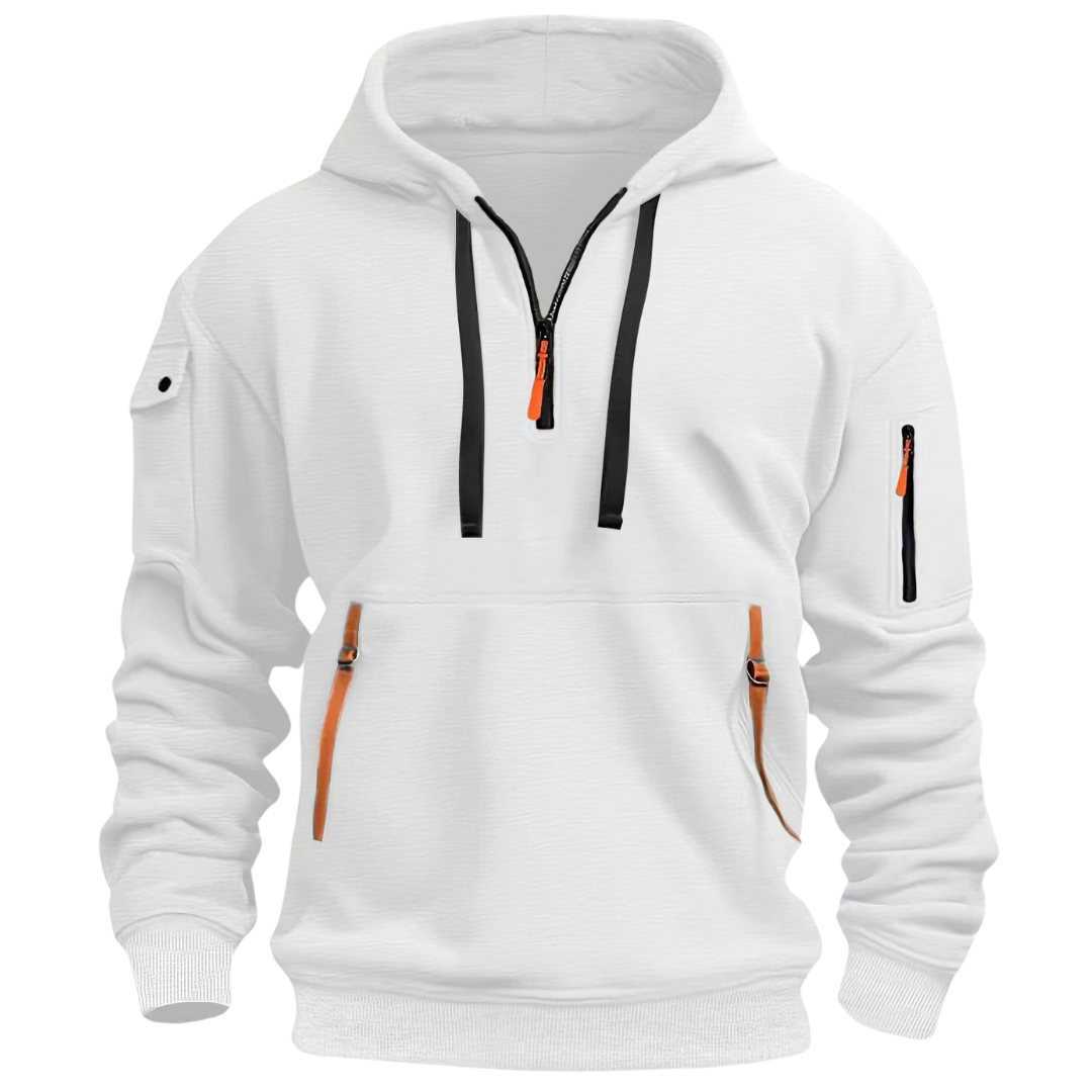 Carlos | Hoodie Homem com Capuz e Bolsos com Zíper